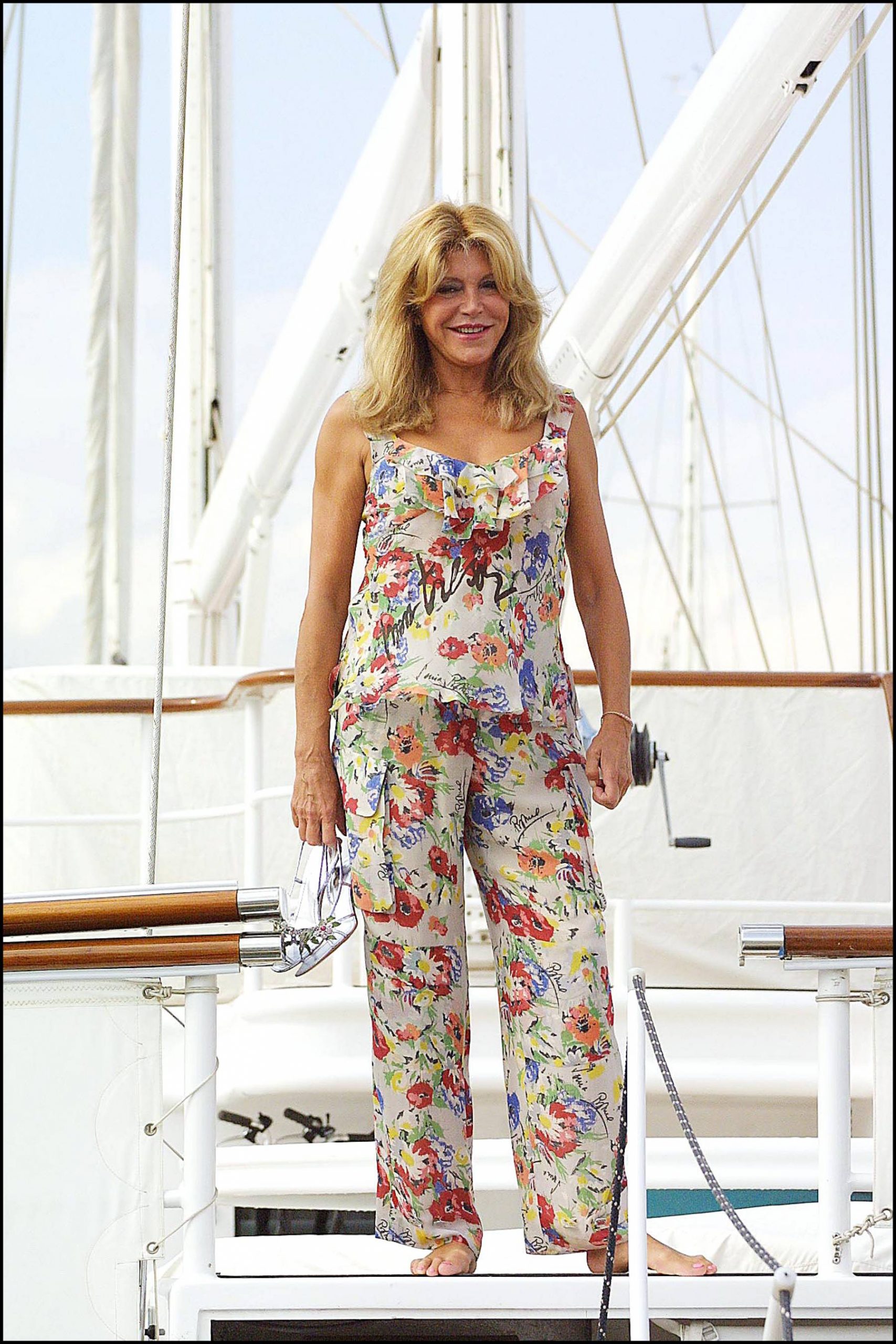 Tita Cervera a bordo del yate Mata Mua. (Foto: Gtres)