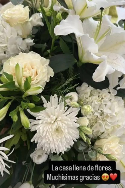 Uno de los centros de flores que ha recibido Cristina Pedroche. (Foto: Instagram)