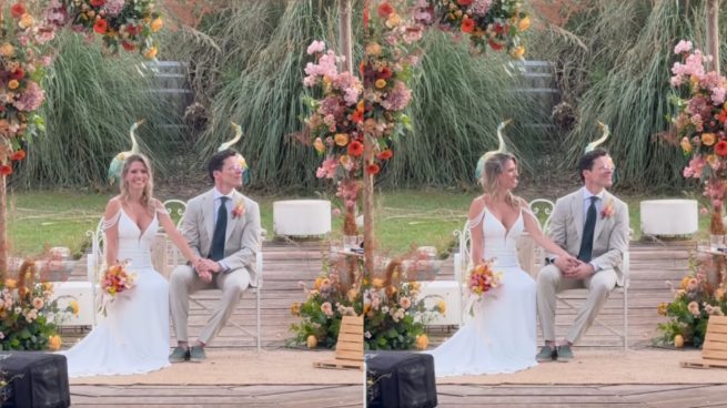 Octavi Pujades y Anna Senan en su boda. (FOTO: REDES SOCIALES)
