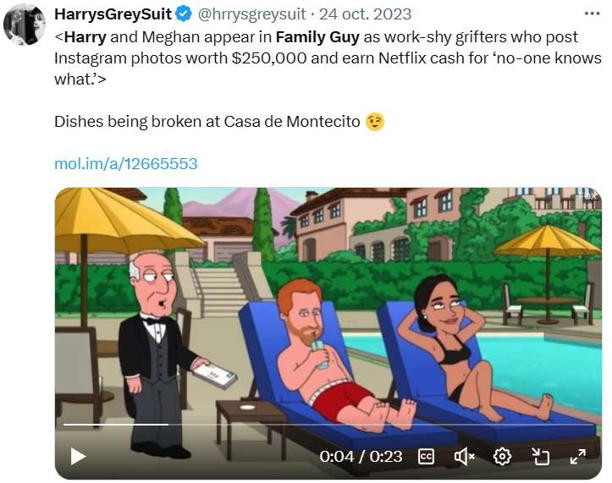 'Padre de familia' vuelve a parodiar el matrimonio de Harry y Meghan. (FOTO: 'Padre de familia')