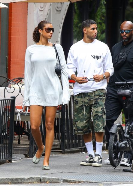 Imaan Hammam y Achraf Hakimi, de cita en Nueva York. (FOTO: GTRES)
