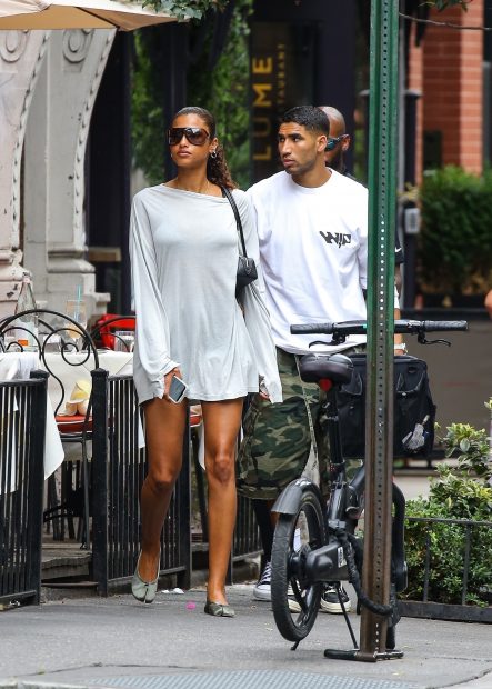 Imaan Hammam y Achraf Hakimi, de cita en Nueva York. (FOTO: GTRES)