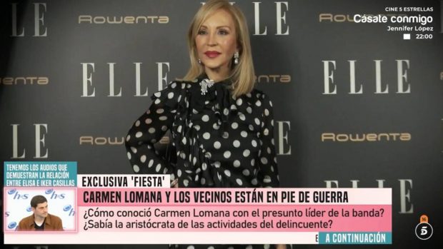 Captura de pantalla de la información en 'Fiesta'. (Foto: Telecinco)