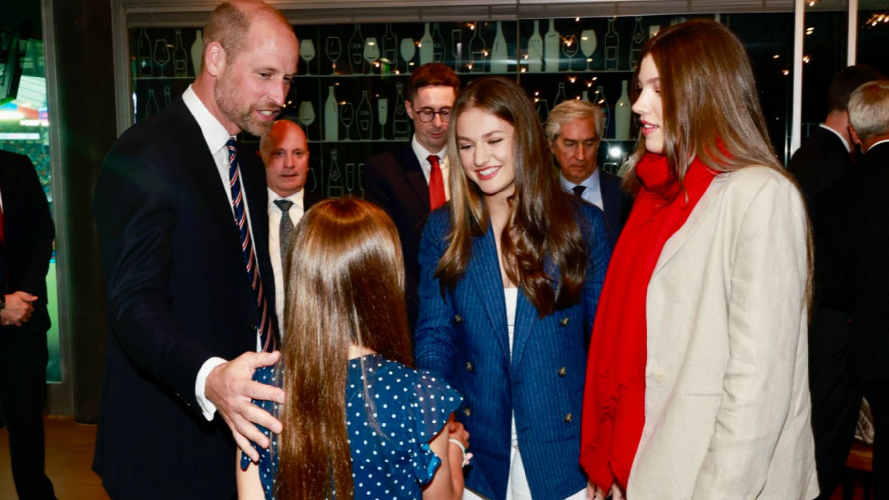 Doña Leonor, la infanta Sofía, Charlotte y el príncipe Guillermo de Inglaterra. (Foto: Redes sociales Casa Real España)