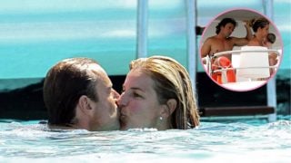Josep Santacana y  Arantxa Sánchez Vicario durante unas vacaciones. (Foto: Gtres)