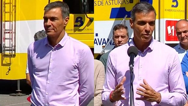 Pedro Sánchez en su última reaparición pública. (FOTOS: YOUTUBE)