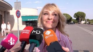 Cayetana Guillén Cuervo en el tanatorio de Verónica Echegui. (Foto: Gtres)