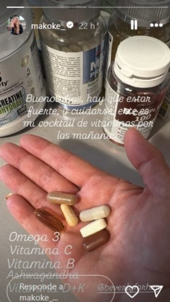 El cocktail de pastillas de Makoke. (FOTO: REDES SOCIALES)