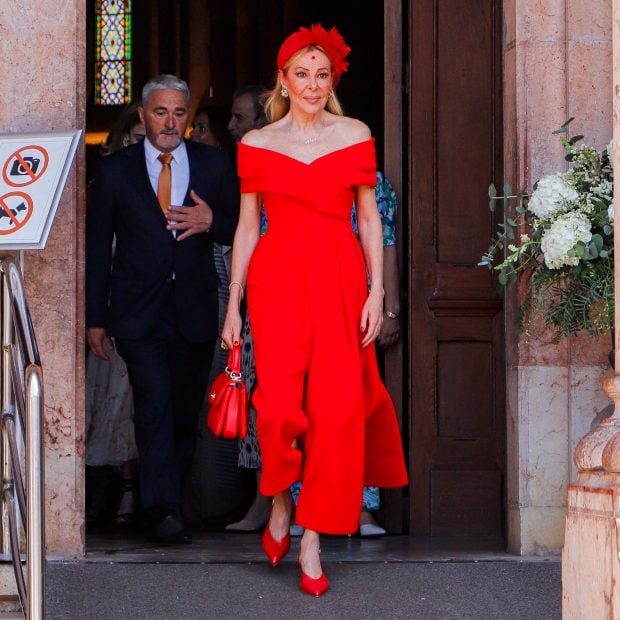 Ana Obregón en la boda de su sobrino Juancho. (FOTO: GTRES)