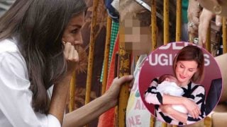La Reina Letizia en un montaje. (Fotos: Gtres)