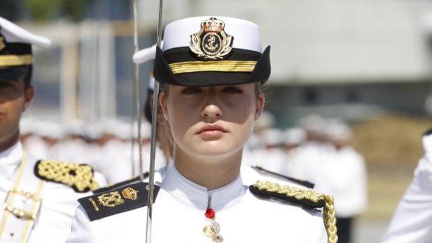 La princesa Leonor con el uniforme del Ejercito del agua. (Foto: Gtres)