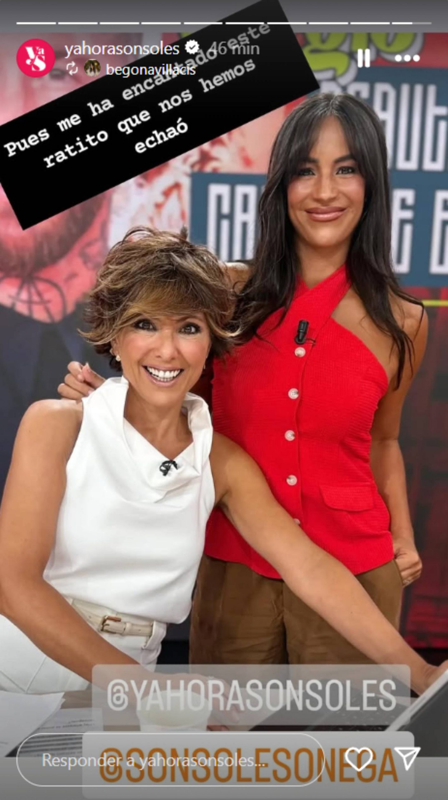 Sonsoles Ónega y Begoña Villacís en 'YAS'. (Foto: RRSS)
