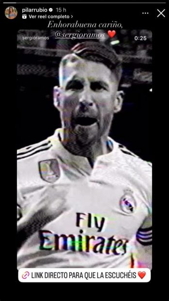 Pilar Rubio reacciona a la nueva canción de Sergio Ramos. (FOTO: REDES SOCIALES)