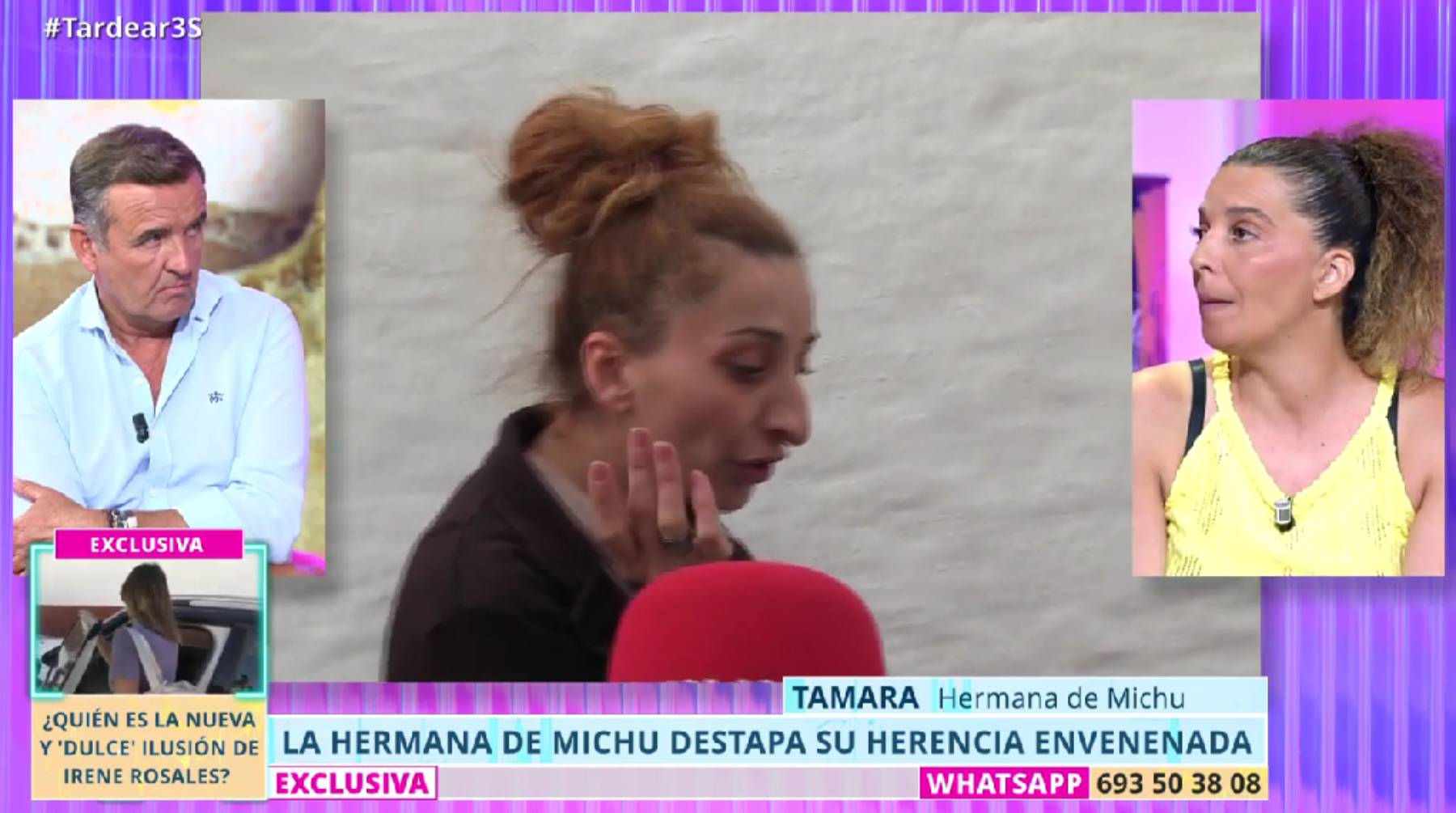 La hermana de Michu en 'TardeAR'. (Foto: Telecinco)