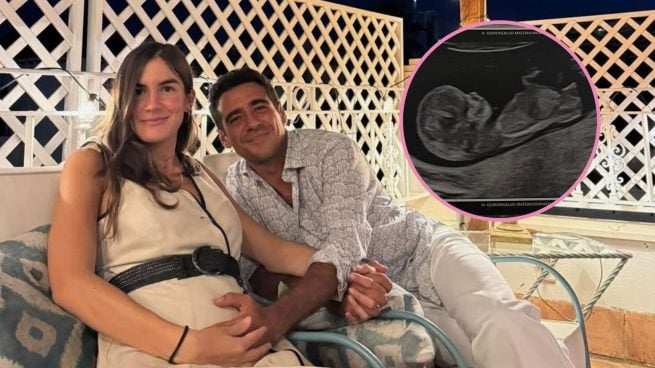 Blanca Llandres, Alberto Herrera y la ecografía de su hijo. (Foto: Redes sociales)