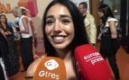 Carla Flila atendiendo a los medios en el FesTVal de Vitoria. (Foto: Gtres)