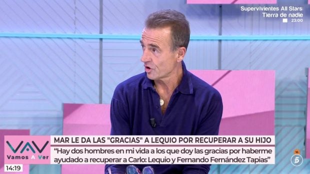 Alessandro Lequio en el plató de 'Vamos a ver'. (Foto: Telecinco)