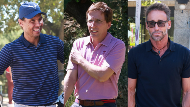 Rafa Nadal, José Luis Martínez-Almeida y Álvaro Muñoz Escassi. (Foto: Gtres)