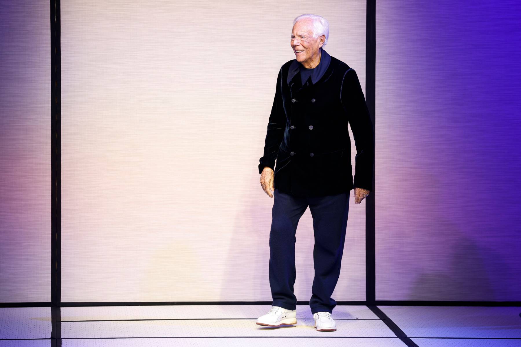 Giorgio Armani en uno de sus desfiles. (Foto: Gtres)