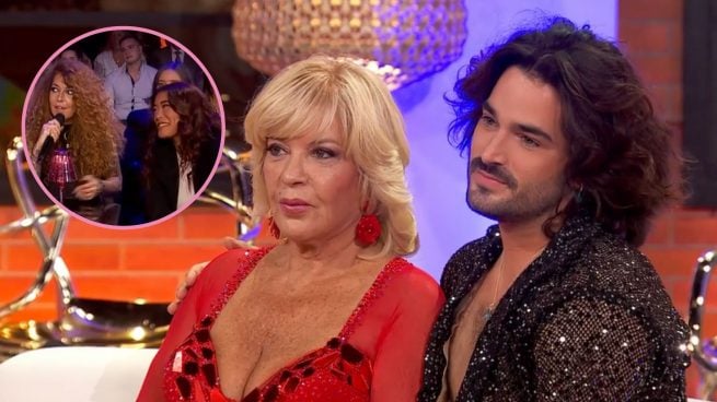 Montaje de Bárbara Rey y el bailarín y Sofía Cristo con su pareja, Sandra Ly. (Fotos: Telecinco)
