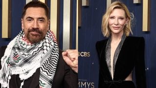 Javier Bardem y Cate Blanchett en la 77ª edición de los Premios Emmy. (Foto: Gtres)