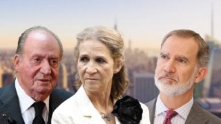 El Rey Juan Carlos, el Rey Felipe VI i la infanta Elena. (Foto: Gtres)