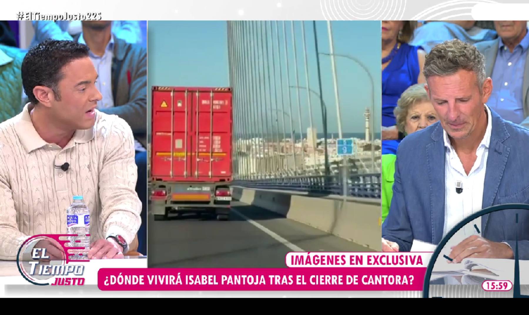 Antonio Rossi y Joaquín Prat en 'El tiempo justo'. (Foto: Telecinco)