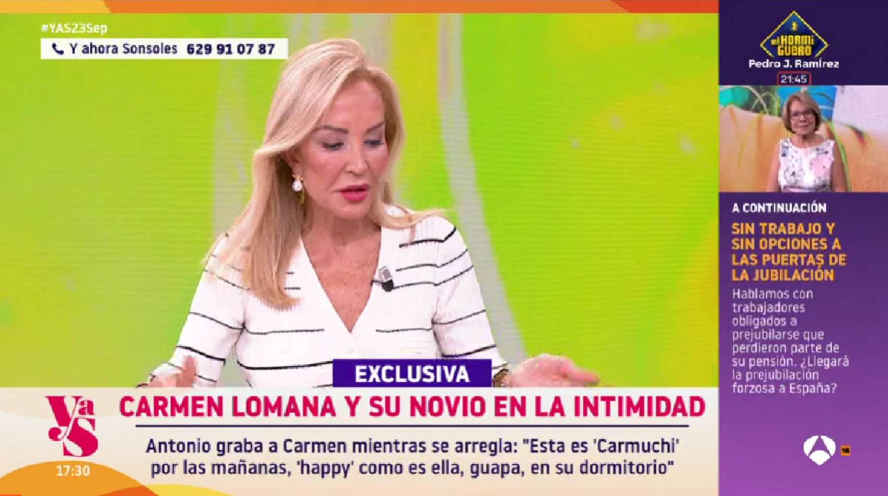 Carmen Lomana en 'Y ahora Sonsoles'. (Foto: Antena 3)