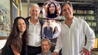 Mario Vargas Llosa junto a sus hijos, Isabel Díaz Ayuso y los Reyes de España. (FOTOS: GTRES/ REDES SOCIALES)
