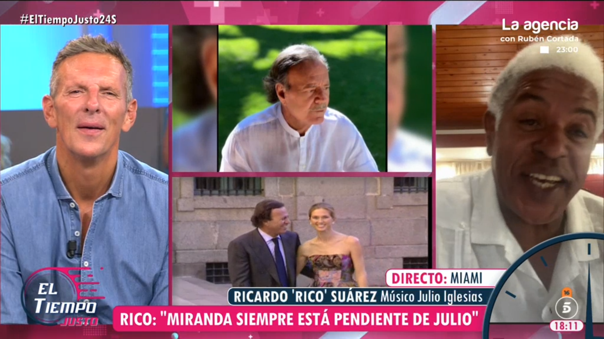 Ricardo Rico, director musical de Julio Iglesias, en 'El tiempo justo'. (Foto: Telecinco)