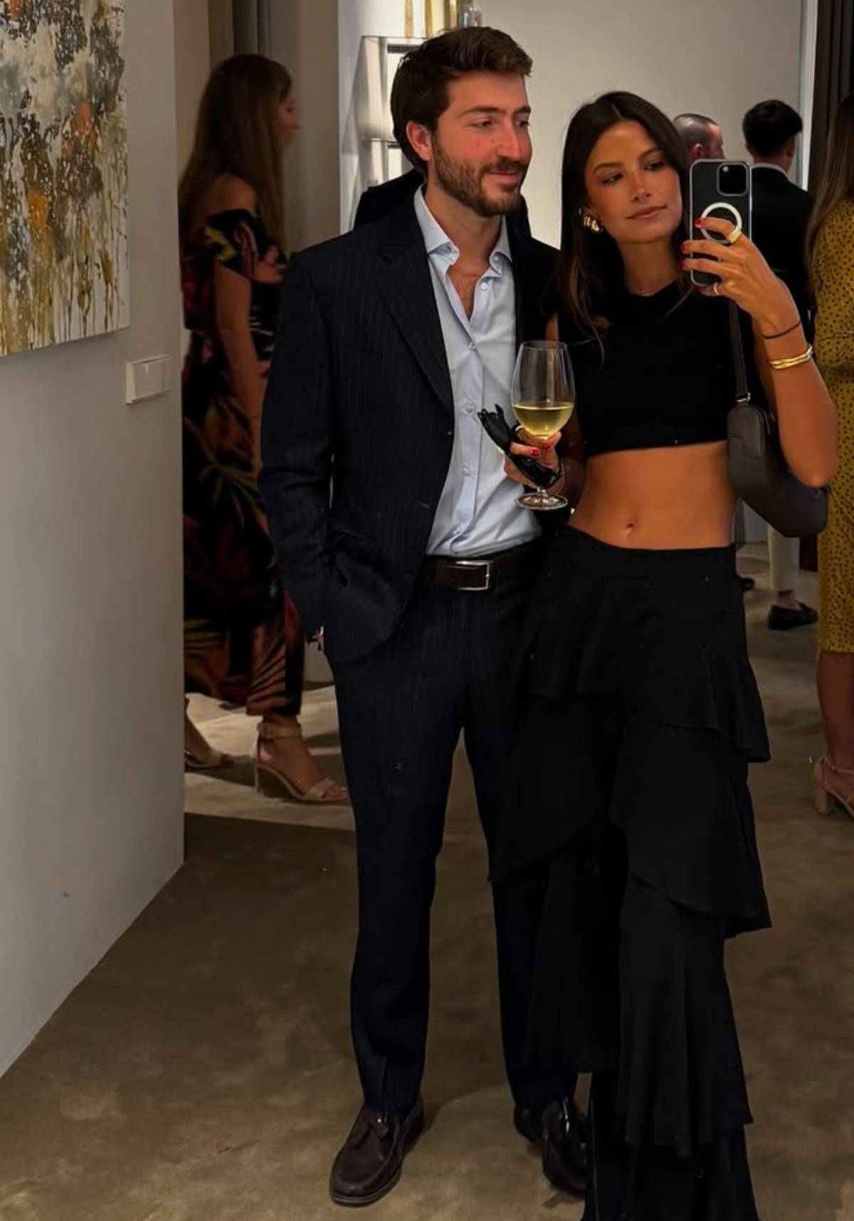 María Martín de Pozuelo posa con su pareja, el empresario Javier Alfonso Avello. (Redes Sociales)