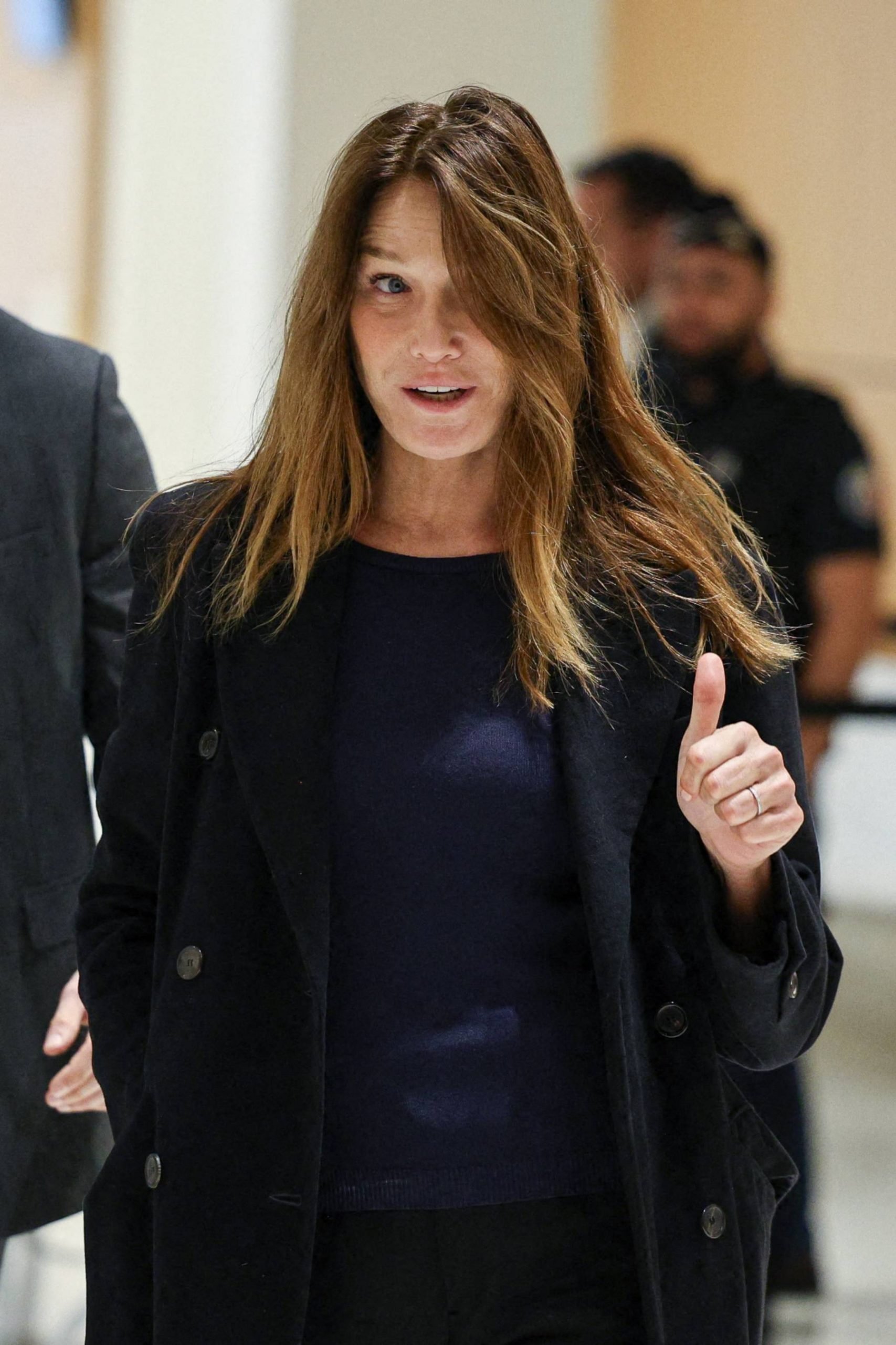 Carla Bruni en el tribunal de Francia. (Foto: Gtres)