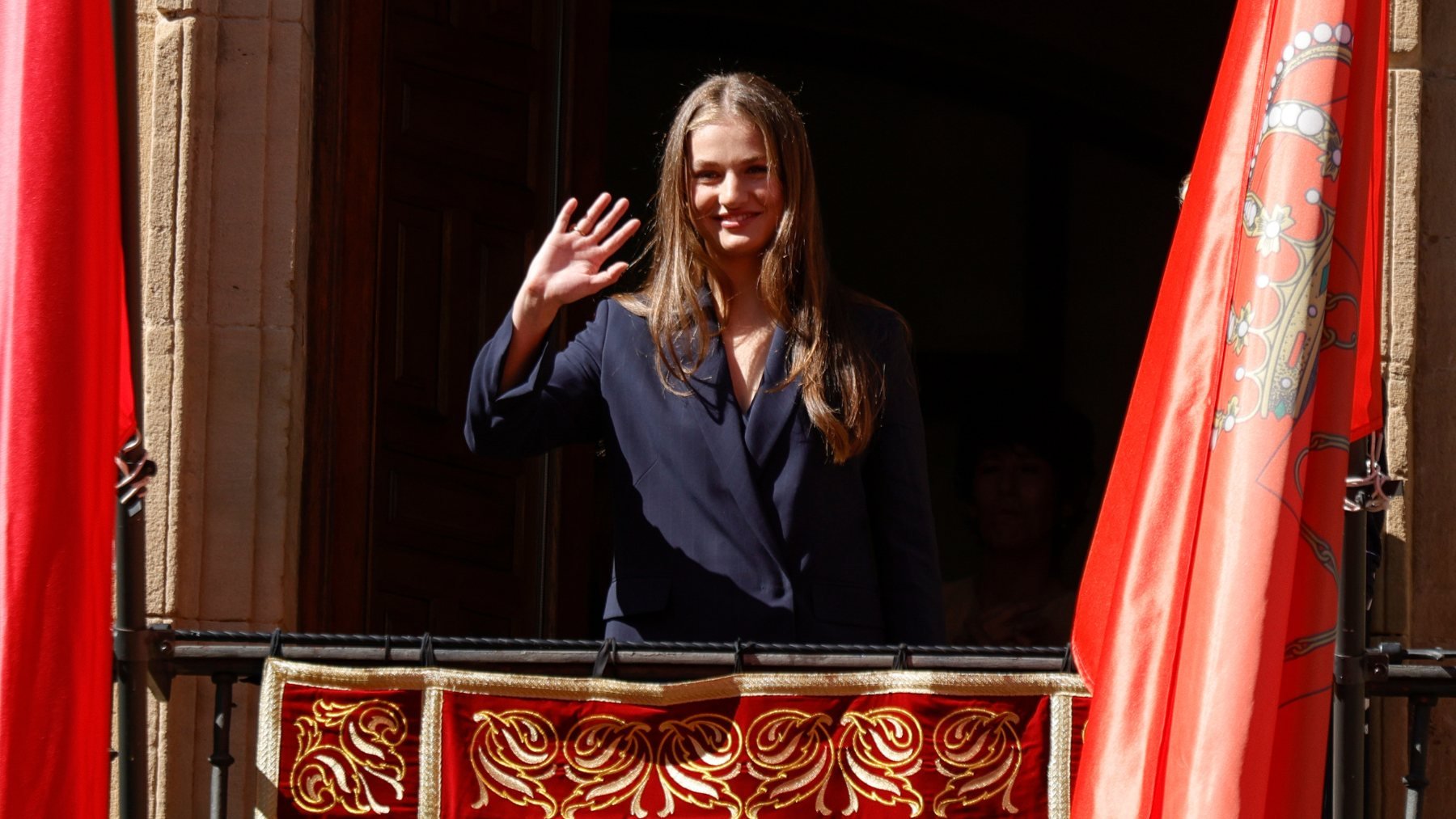 La princesa Leonor durante su visita Viana, en Navarra. (Foto: Gtres)
