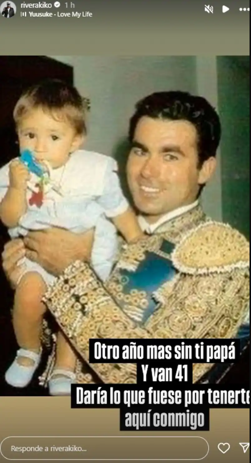 La imagen que ha subido Kiko Rivera para recordar a su padre. (Foto: Redes sociales)