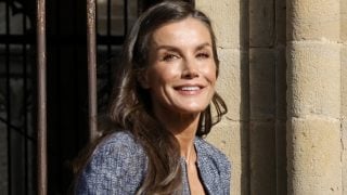 La Reina Letizia en el Castillo de Olite. (Foto: Gtes)