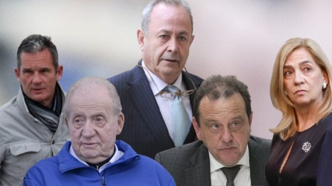 Iñaki Urdangarin, Juan Carlos I, el juez Castro, el fiscal Horrach y la infanta Cristina. (Fotos: Gtres)