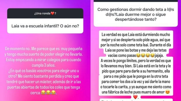Cristina Pedroche responde a preguntas sobre la maternidad. (FOTO: REDES SOCIALES)