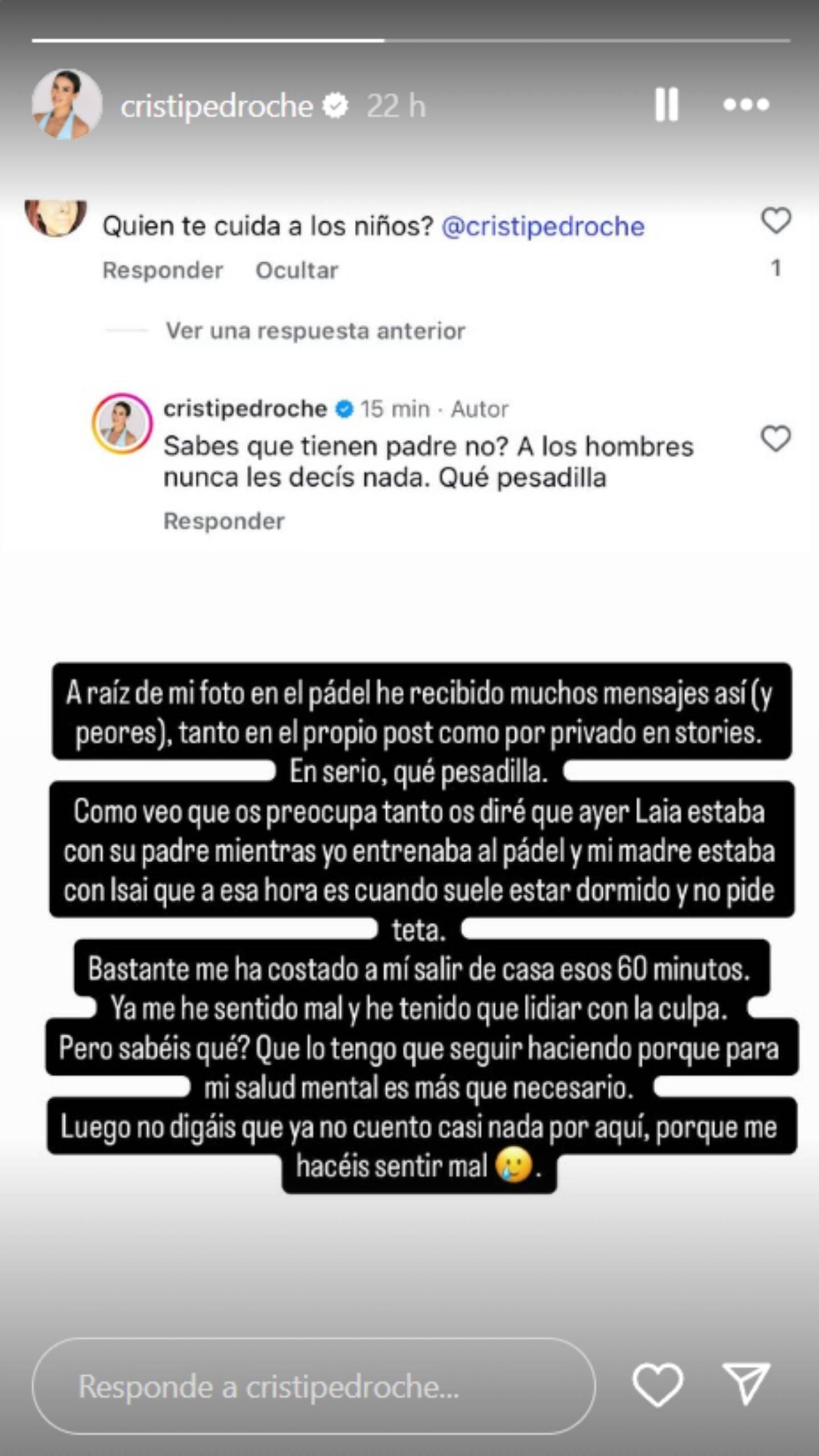 Storie de Instagram de Cristina Pedroche. (Foto: RRSS)