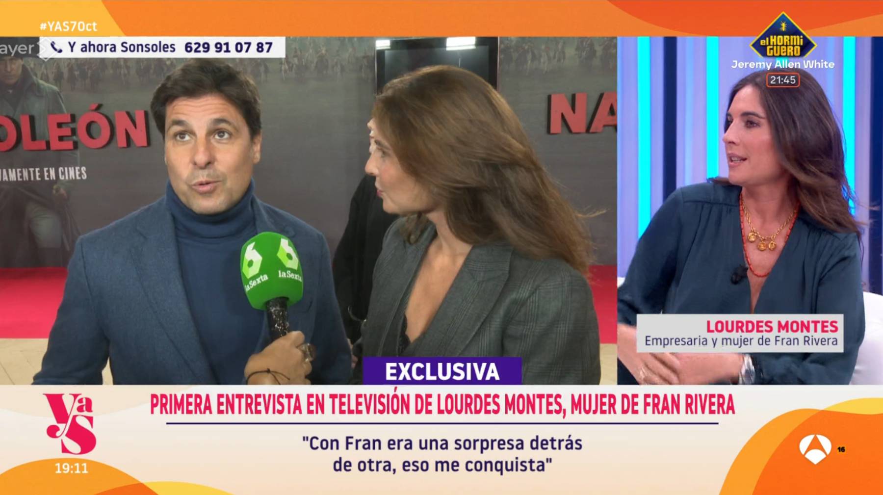 Lourdes Montes en 'Y ahora Sonsoles'. (Foto: Antena 3)