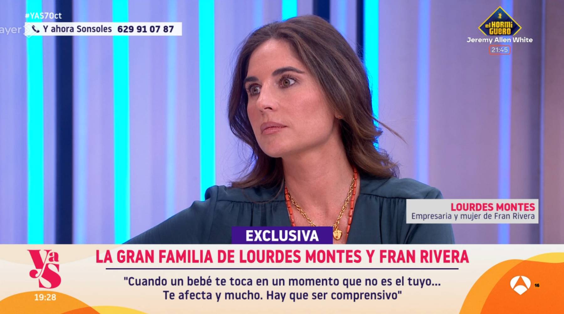 Lourdes Montes en 'Y ahora Sonsoles'. (Foto: Antena 3)