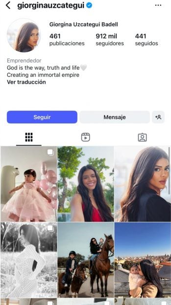 Giorgina elimina sus fotos con Ilia. (Foto: Redes sociales)
