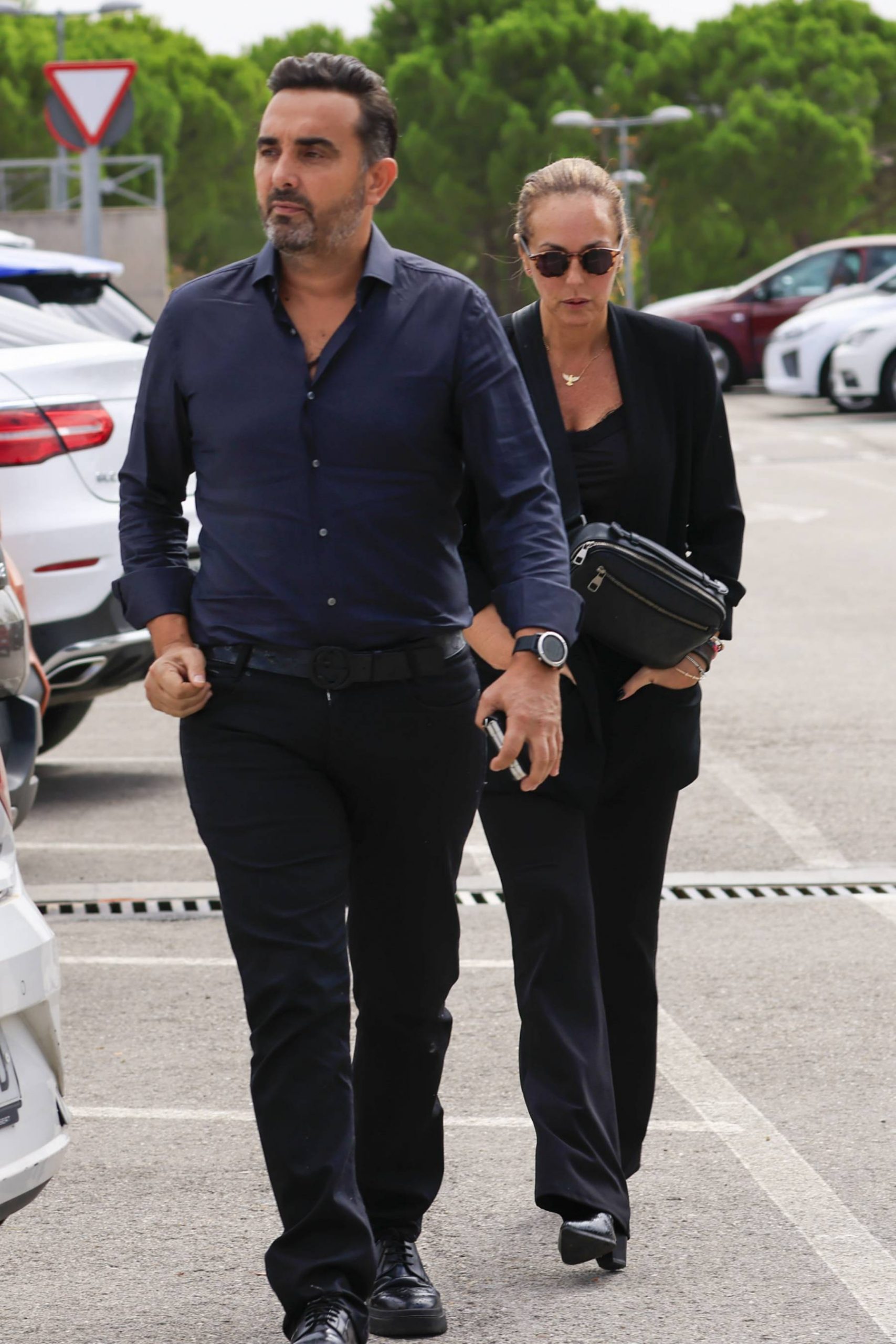 Fidel Albiac y Rocío Carrasco en Madrid. (Foto: Gtres)