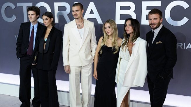 La familia Beckham en el estreno del documental de Victoria. (Foto: Gtres)