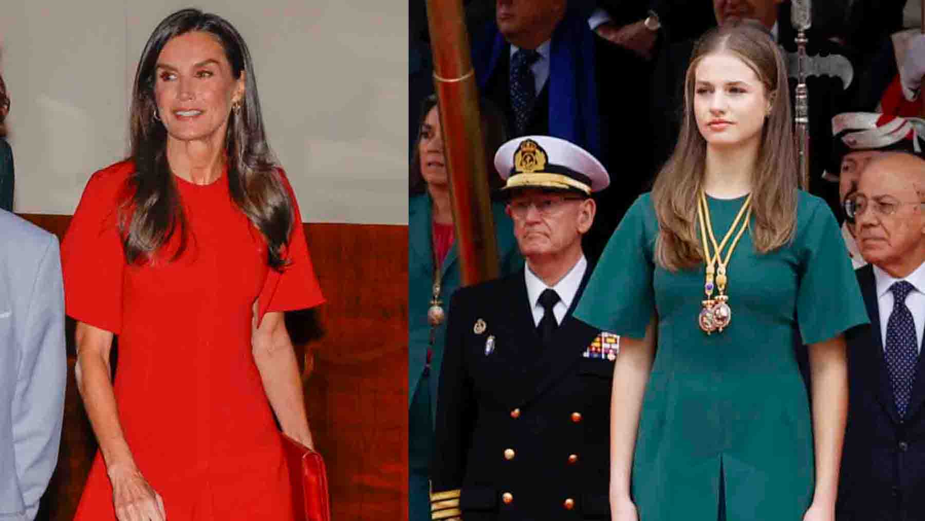 El nuevo vestido de la Reina Letizia inspirado en un ‘look’ de la princesa Leonor