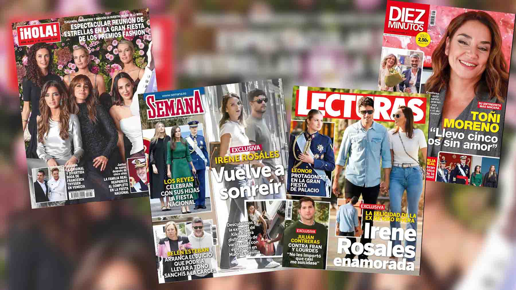 Portadas de revistas: la ilusión de Irene Rosales y las confesiones de Toñi Moreno