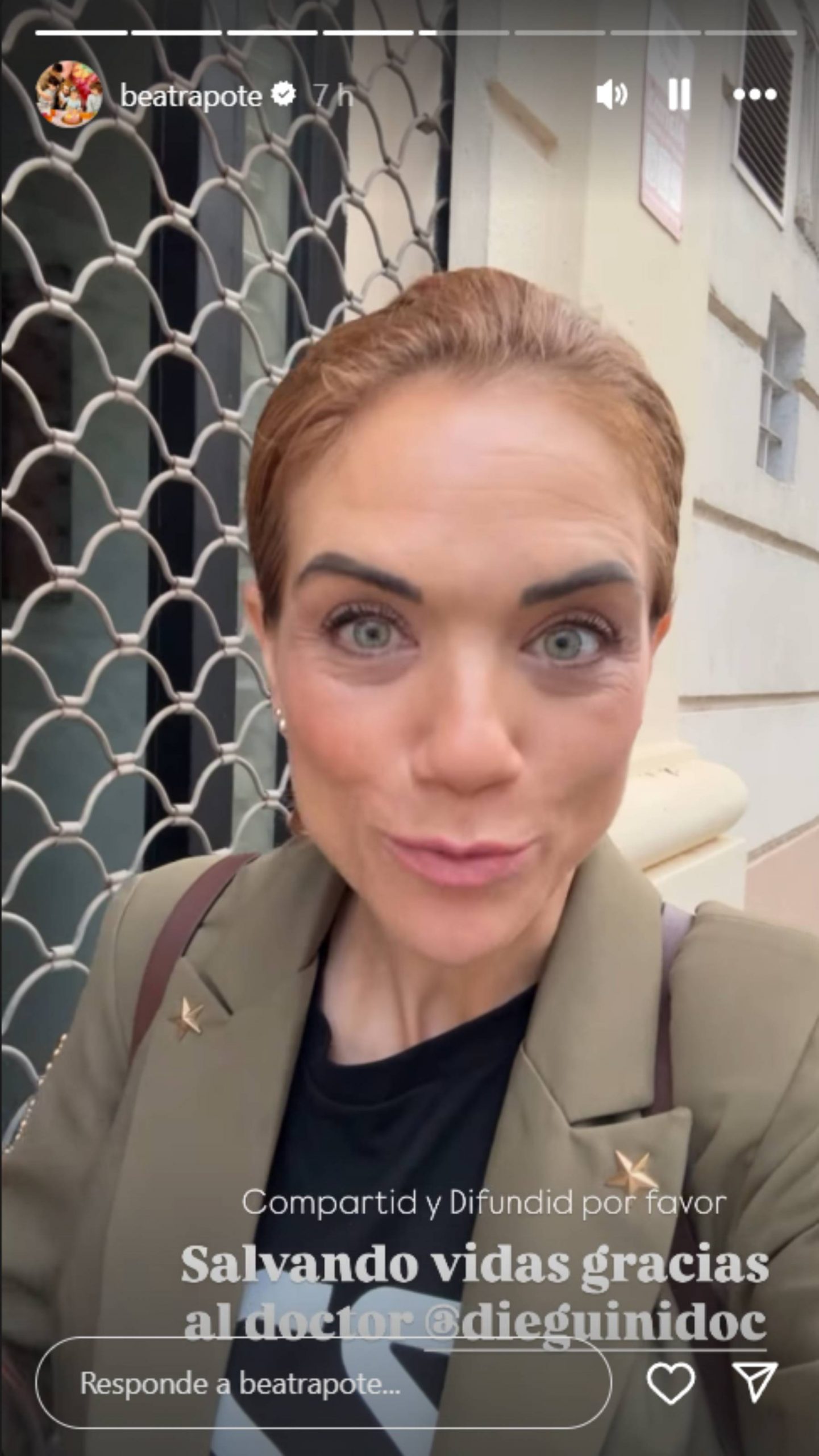 Beatriz Trapote en sus redes sociales. (Foto: RRSS)