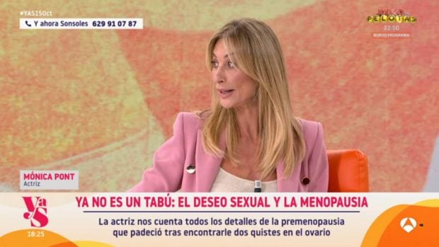 Mónica Pont, Y ahora Sonsoles, menopausia