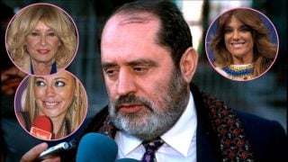 Emilio Rodríguez Menéndez, Mila Ximénez, Belén Esteban y Raquel Bollo. (Fotos: Gtres)