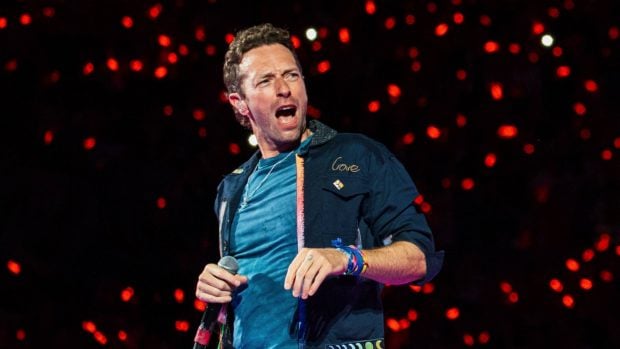 Chris Martin, vocalista de Coldplay, en un concierto. (Foto: Gtres)