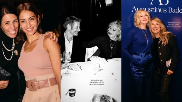 La firma de cosmética que ha invitado a Melanie Griffith a una comida de estrellas en Madrid. (Fotos: Redes Sociales)